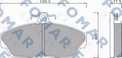 FOMAR FRICTION fo667981 -  Комплект тормозных колодок, дисковый тормоз